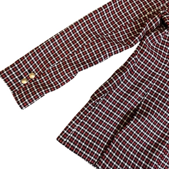 L’Agence Chamberlain Check Peaked Lapel Blazer in Burnt Sienna size 4 - Picture 6 of 8